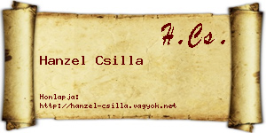 Hanzel Csilla névjegykártya